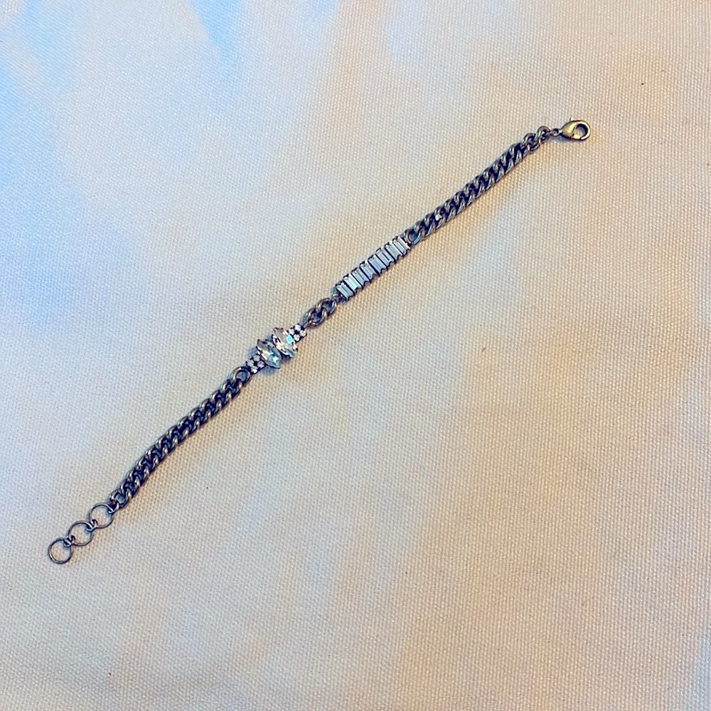Chloe + Isabel Petite Crystal Station + Chain Bracelet